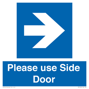 Please use Side Door (arrow Right) 